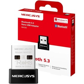 Mercusys MA530 Nano Adaptador USB Bluetooth 5.3, Conexión Rápida y Estable, Compatible con Windows 11/10/8.1/7, Plug & Play,