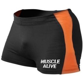 Muscle Alive Hombre Gimnasia Apretado Entrepierna 4 Culturismo Pantalones Cortos de poliéster y Lycra