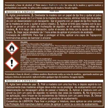 Liberon Tinte para madera al disolvente roble oscuro 0.5l