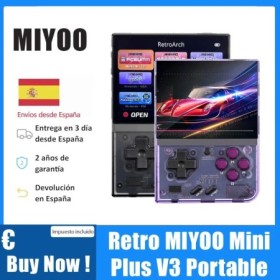 Retro MIYOO Mini Plus V3 consola de juegos portátil con pantalla IPS, 