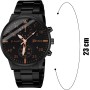 Retoo Reloj de pulsera analógico para hombre de cuarzo con correa de acero inoxidable, minimalista, unisex, informal, elegante,