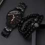Retoo Reloj de pulsera analógico para hombre de cuarzo con correa de acero inoxidable, minimalista, unisex, informal, elegante,