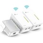 TP-Link TL-WPA4220T KIT - Extensor Universal de Cobertura Wi-Fi AV600+AC300, 5 Puertos, Cable Ethernet (3-Pack)
