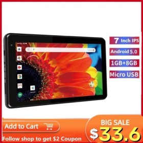 Las mejores ventas Tablet PC 7 pulgadas G7 Android 5,0 DDR 1GB EMMC 8G