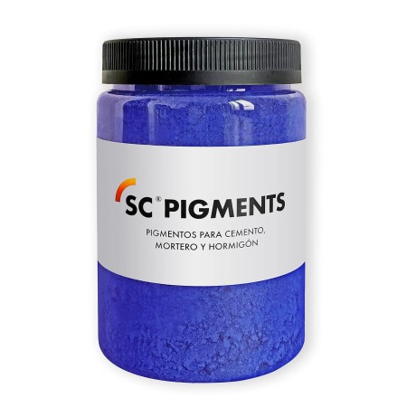 SC Pigments® Ref: Color Azul HWR · Pigmento Colorante Azul Ultramar HWR para cemento, mortero, hormigón, yeso y cal. Serra