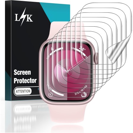 LϟK 6 Pack Protector de Pantalla para Apple Watch 40mm Series 4 5 6 SE - Sin Burbujas Cristal Vidrio Templado Premium Dureza 9H