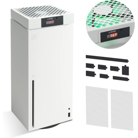 G-STORY Ventilador para Xbox Serie X con velocidad automática del ventilador ajustable por temperatura, pantalla LED,3