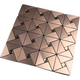 UTTASU Azulejos de pared de cocina de ladrillo metálico, mosaico de aluminio, azulejos autoadhesivos decorativos de cocina para