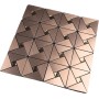 UTTASU Azulejos de pared de cocina de ladrillo metálico, mosaico de aluminio, azulejos autoadhesivos decorativos de cocina para