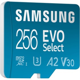 Samsung EVO Select (2024) Tarjeta microSD + Adaptador SD, 256 GB, Tarjeta de Memoria para Smartphone y Tablet, UHS-I U3, 4K UHD,