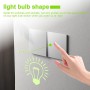 YFaith 2 Piezas Pegatinas Interruptor, Brillan en Oscuridad Pegatinas Interruptores Luz, Grande Pegatinas de Pared, Decorativo