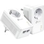 TP-Link Juego de adaptadores Powerline TL-PA7027P KIT (con enchufe, 2x puertos Gigabit, Plug&Play, compatible con todos los