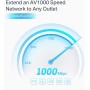 TP-Link Juego de adaptadores Powerline TL-PA7027P KIT (con enchufe, 2x puertos Gigabit, Plug&Play, compatible con todos los