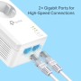 TP-Link Juego de adaptadores Powerline TL-PA7027P KIT (con enchufe, 2x puertos Gigabit, Plug&Play, compatible con todos los