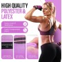 PORTENTUM Elastic bands for bodybuilding, set of 3 non-slip fabric fitness bands, 3 levels of resistance for crossfit, yoga,