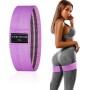 PORTENTUM Elastic bands for bodybuilding, set of 3 non-slip fabric fitness bands, 3 levels of resistance for crossfit, yoga,