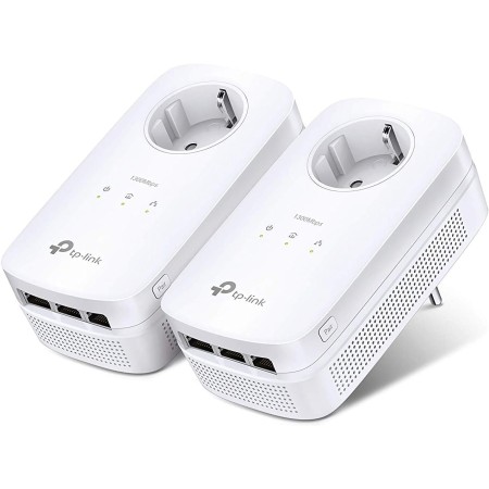 TP-Link TL - PA8030P Kit 2 Adaptadores de Comunicación por Línea Eléctrica (AV1300, PLC, Extensor, Repetidores de Red, Cobertura