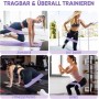 Bandas Elasticas Musculacion, Gomas Elasticas Musculacion Antideslizantes de Tela, Cintas Elasticas Musculacion 3 Niveles de