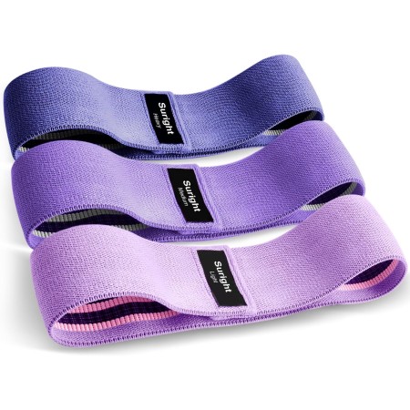 Bandas Elasticas Musculacion, Gomas Elasticas Musculacion Antideslizantes de Tela, Cintas Elasticas Musculacion 3 Niveles de