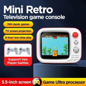 Consola de juegos portátil de vídeo Retro H7, HD de 3,5 pulgadas, 749 