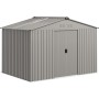 Outsunny Caseta de Jardín Exterior 4,9 m² 277x195x192 cm Cobertizo de Jardín Exterior con Puerta Corredera Techo de Fibra de