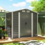 Outsunny Caseta de Jardín Exterior 2,36m² 213x120x194 cm Cobertizo de Jardín Exterior con Base Refuerzo (Suelo NO Incluido)