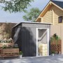 Outsunny Caseta de Jardín Exterior 1,9m² 195x122x182 cm Cobertizo de Jardín Exterior con Base Refuerzo (Suelo NO Incluido)