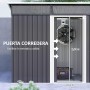 Outsunny Caseta de Jardín Exterior 1,9m² 195x122x182 cm Cobertizo de Jardín Exterior con Base Refuerzo (Suelo NO Incluido)