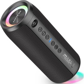 Zealot Altavoz Portátil Bluetooth con Luz LED, Altavoz Exterior Inalámbrico, 40W Graves Estéreo Potentes, Autonomía de 30 Horas,