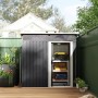 Outsunny Caseta de Jardín Exterior 1,9m² 195x122x182 cm Cobertizo de Jardín Exterior con Base Refuerzo (Suelo NO Incluido)