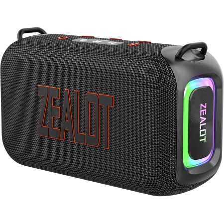 ZEALOT Altavoz Portátil Bluetooth con Luz LED, Altavoz Exterior Inalámbrico, 50W Graves Estéreo Potentes, Autonomía de 30 Horas,