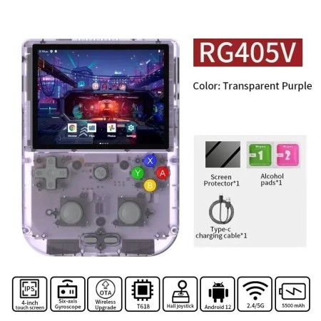 ANBERNIC-consola de juegos portátil Tiger T618, RG405V, Android 12, pa