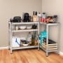 The Homeweeks Estantería Metálica 180x90x40cm Galvanizada Modular.5 Baldas Ajustables MDF Carga 175 kg por Estante y 875 kg