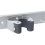 Parence.- Soporte de pared triple atornillable para escoba y accesorios - Gancho escoba 3 soportes + 2 ganchos - 37cm