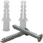 Parence.- Soporte de pared triple atornillable para escoba y accesorios - Gancho escoba 3 soportes + 2 ganchos - 37cm