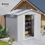 Outsunny Cobertizo de Jardín 2,42m² con Base de Refuerzo Sin Suelo 213x130x185 cm Caseta de Jardín Exterior con Puertas