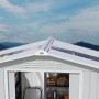 Outsunny Cobertizo de Jardín 2,42m² con Base de Refuerzo Sin Suelo 213x130x185 cm Caseta de Jardín Exterior con Puertas