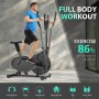 Neezee Entrenador de Cruz elíptica, máquina Cruzada Mejorada con Monitor LCD – 2 en 1 máquina de Entrenamiento de Bicicleta de
