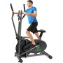 Neezee Entrenador de Cruz elíptica, máquina Cruzada Mejorada con Monitor LCD – 2 en 1 máquina de Entrenamiento de Bicicleta de