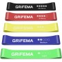 GRIFEMA GA5001 Elastic Bands for Bodybuilding, 5 Levels of Resistance, for Yoga, Strength Training and Pilates, with Training