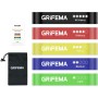 GRIFEMA GA5001 Elastic Bands for Bodybuilding, 5 Levels of Resistance, for Yoga, Strength Training and Pilates, with Training