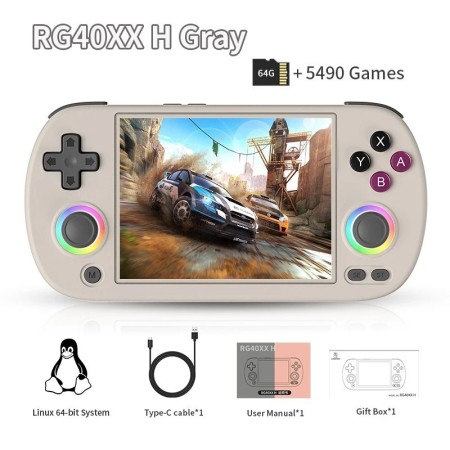 ANBERNIC RG40XX H consola de juegos portátil Linux sistema de 64 bits 