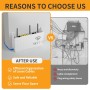 FHISKUNYU ​Router Rack, ​Caja Router Pared, ​Ocultar Router WiFi – Organizador de Pared con Diseño Redondeado, Ventilación y