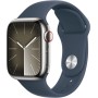 Apple Watch Series 9 (GPS + Cellular) - Caja de Acero Inoxidable en Oro de 45 mm - Correa Deportiva Color Arcilla - Talla S/M