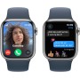 Apple Watch Series 9 (GPS + Cellular) - Caja de Acero Inoxidable en Oro de 45 mm - Correa Deportiva Color Arcilla - Talla S/M