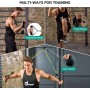 Odoland Elastic Fitness Bands Set with 5 Elastic Resistance Bands, Loop Band, Handles, Ankle Straps, Door Anchor and Guide,