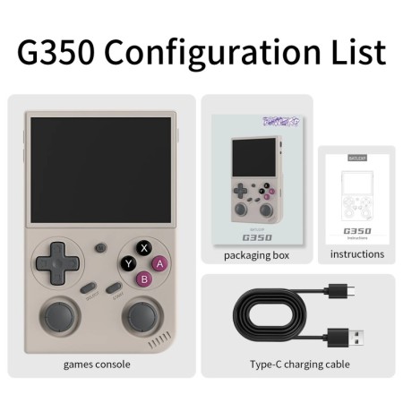 BATLEXP G350 consola de juegos portátil Retro Linux sistema de 64 bits