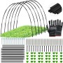 YlYADl Arcos para Invernadero,30 Piezas Garden Tunnel,Aros De Invernadero para Cultivar Túneles,Neumáticos de Invernadero,Aros