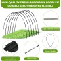 YlYADl Arcos para Invernadero,30 Piezas Garden Tunnel,Aros De Invernadero para Cultivar Túneles,Neumáticos de Invernadero,Aros