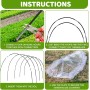 YlYADl Arcos para Invernadero,30 Piezas Garden Tunnel,Aros De Invernadero para Cultivar Túneles,Neumáticos de Invernadero,Aros